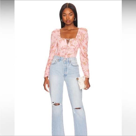 NWT Free People Hilary Printed Top - Picture 2 of 8